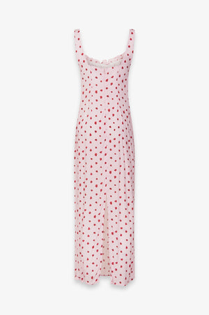 MEGAN - ABITO LUNGO CON SCOLLO SQUADRATO E ARRICCIATURE IN CREPE