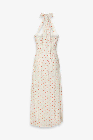 PAULA - MIDI DRESS WITH SQUARE NECK AND SIDE SPLIT