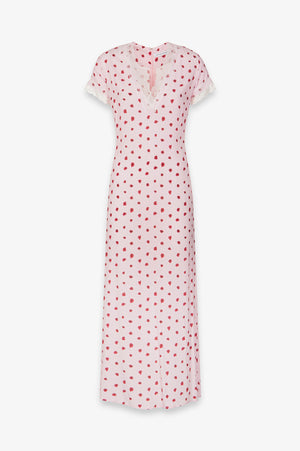 RAYA - ABITO MIDI IN CREPE CON INSERTI IN PIZZO