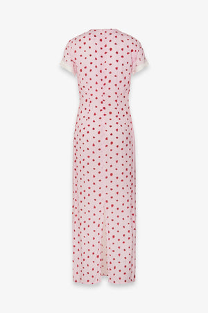 RAYA - ABITO MIDI IN CREPE CON INSERTI IN PIZZO