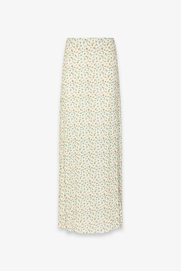 ANITA - GONNA LUNGA IN CREPE SVASATA CON SPACCO LATERAL