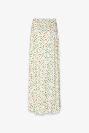 ANITA - GONNA LUNGA IN CREPE SVASATA CON SPACCO LATERAL