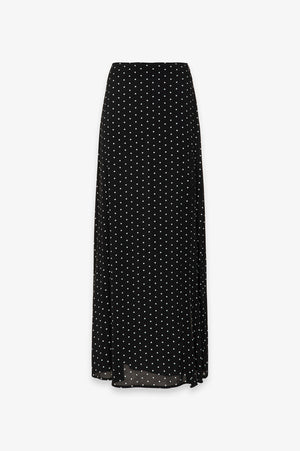 ANITA - GONNA LUNGA IN CREPE SVASATA CON SPACCO LATERAL
