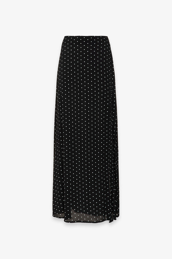 ANITA - GONNA LUNGA IN CREPE SVASATA CON SPACCO LATERAL
