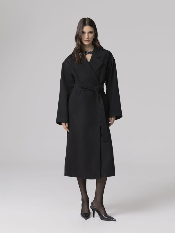 CAPPOTTO LUNGO A VESTAGLIA