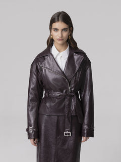 CHIODO ALL ZIP CON CINTURA IN VITA