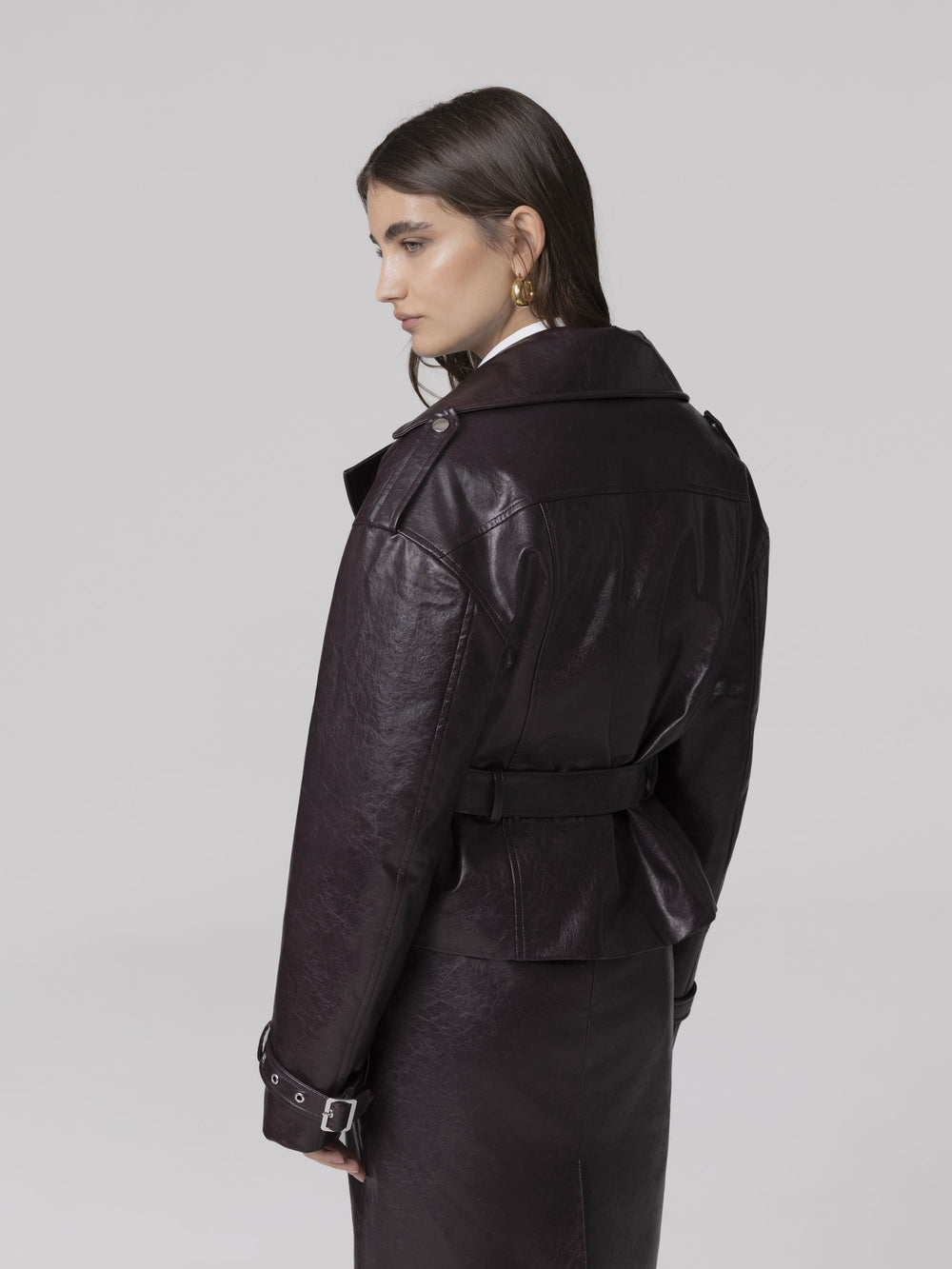 CHIODO ALL ZIP CON CINTURA IN VITA
