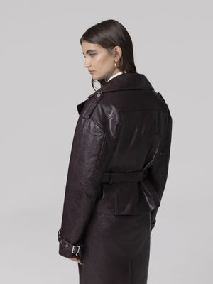 CHIODO ALL ZIP CON CINTURA IN VITA