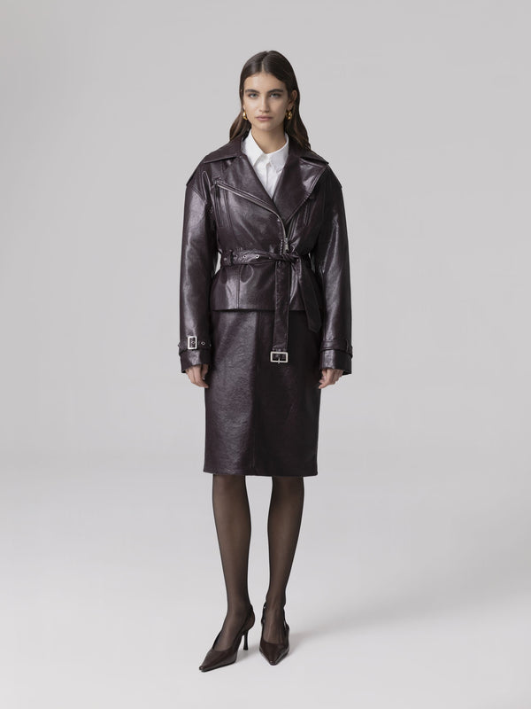 CHIODO ALL ZIP CON CINTURA IN VITA