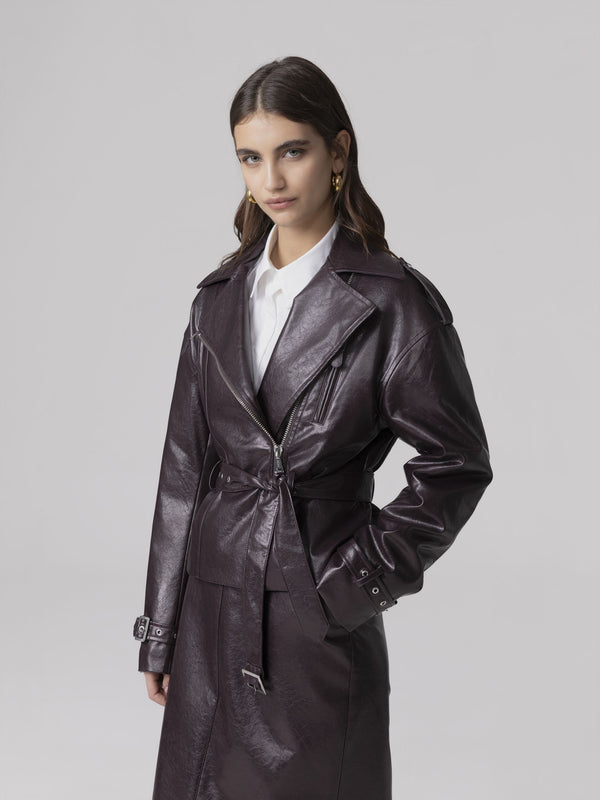 CHIODO ALL ZIP CON CINTURA IN VITA
