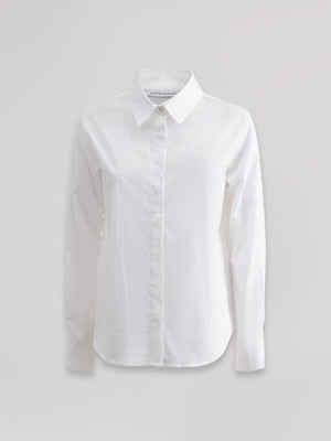 CAMICIA IN POPELINE CON ABBOTTONATURA NASCOSTA