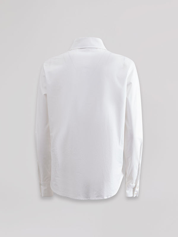 CAMICIA IN POPELINE CON ABBOTTONATURA NASCOSTA