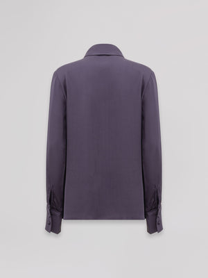 CAMICIA REGULAR CON ABBOTTONATURA NASCOSTA E PIPING