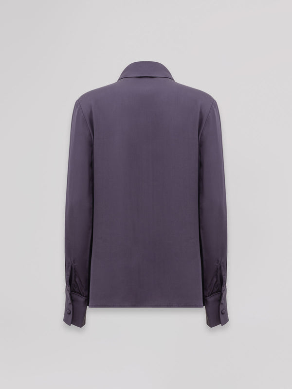 CAMICIA REGULAR CON ABBOTTONATURA NASCOSTA E PIPING