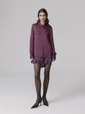 CAMICIA REGULAR CON ABBOTTONATURA NASCOSTA E PIPING