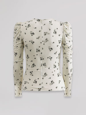 TOP MANICA LUNGA CON DETTAGLIO BRALETTE IN PIZZO