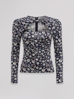 TOP MANICA LUNGA CON DETTAGLIO BRALETTE IN PIZZO