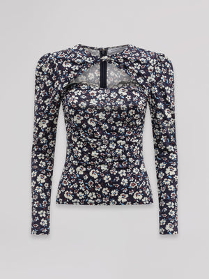 TOP MANICA LUNGA CON DETTAGLIO BRALETTE IN PIZZO