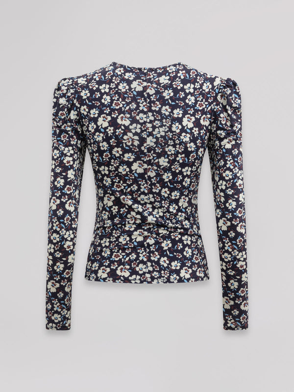 TOP MANICA LUNGA CON DETTAGLIO BRALETTE IN PIZZO