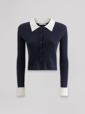 PULLOVER MANICA LUNGA CON ABBOTTTONATURA DAVANTI