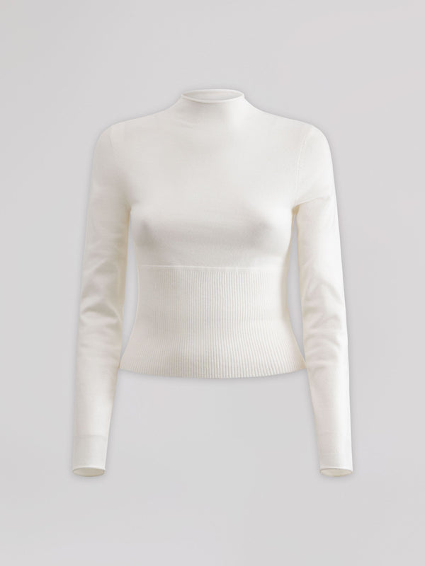 PULLOVER COLLO ALTO MANICA LUNGA