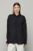 Clelia - camicia in crepe a fantasia oversize • Mignonne noir