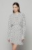 Eveline - camicia a body in crepe a fantasia • Pois ecru