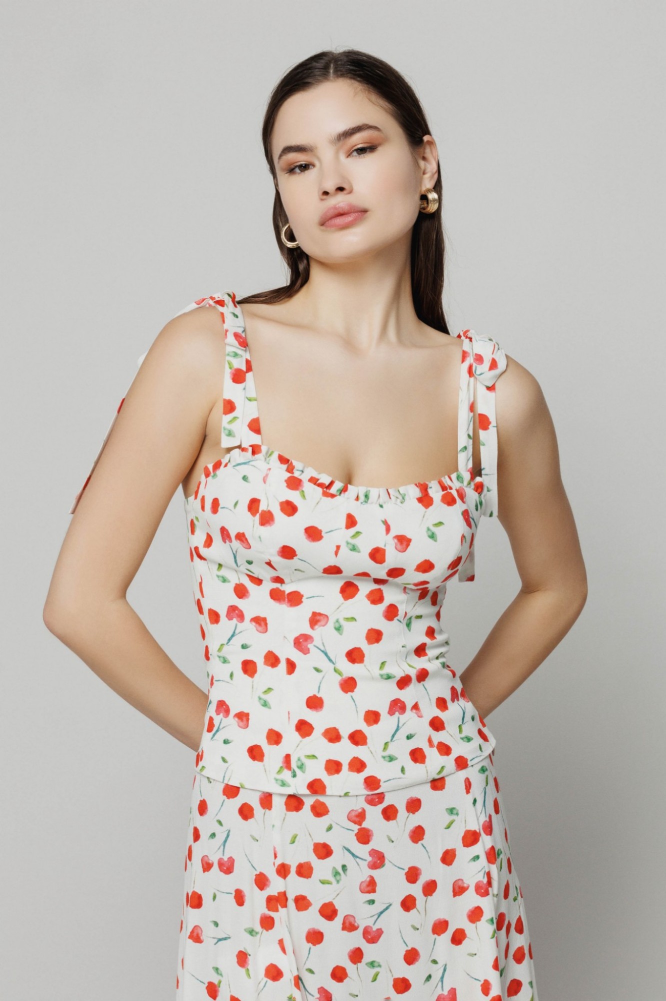 Deasy - top con scollo a cuore • Cerises creme