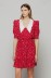 Picture of Hope - short crepe dress with ham sleeve and collar • Margaritas rouge